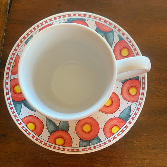 Vintage Mary Engelbreit Cup & Saucer “ Be warm, inside and out” ❤️ - Picture 3 of 7